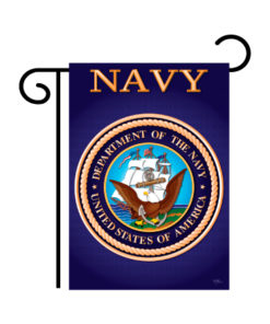 Navy Emblem Garden Flag