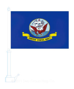 Navy Window Car Flag