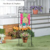 Potted Plant Garden Flag Stand