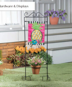 Potted Plant Garden Flag Stand