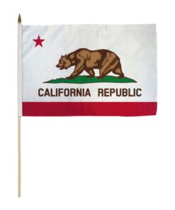 California 12x18in Stick Flag