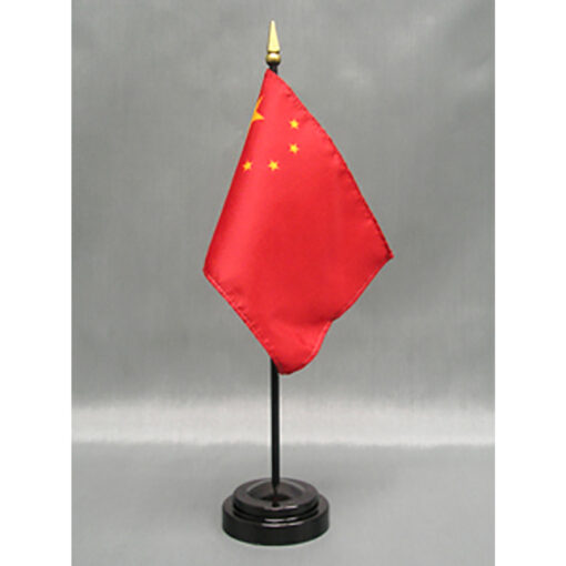 China 4"x6" Stick Flag, China Stick Flag, China Miniature Flag