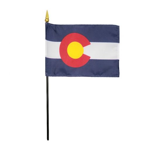 4"x6" Colorado stick flag