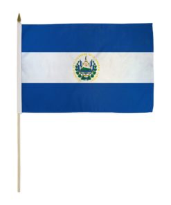 EL SALVADOR 12X18 INCH HANDHELD STICK FLAG