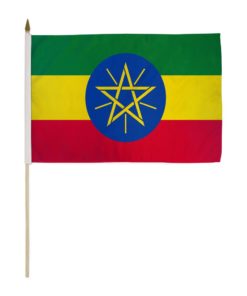 Ethiopia Star 12x18in Stick Flag