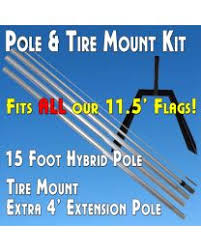 Hybrid Feather Banner Pole & Tire Mount