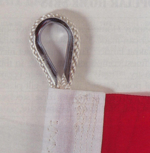 Flag Rope-Galvanized Thimbles on Flag