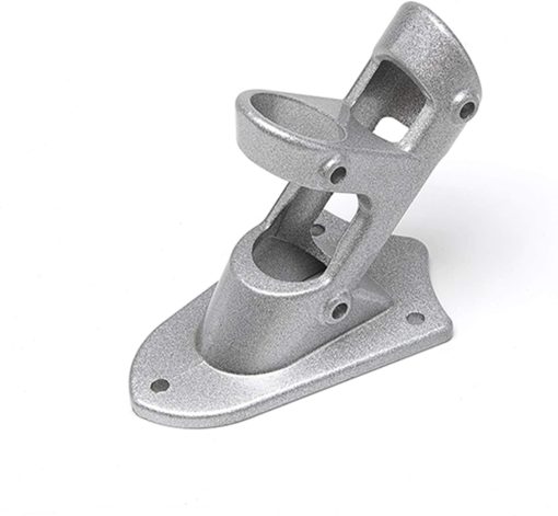 Silver cast aluminum bracket