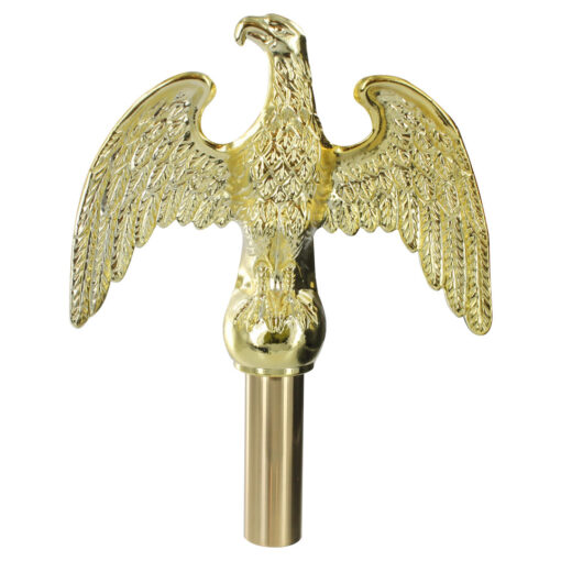 Brass Aluminum Plated Eagle 7" Flagpole Ornaments, Brass Aluminum Plated Eagle 7" Topper