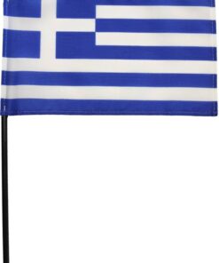 Greece 4"x6" Stick Flag, 4" x 6" Greece stick flag, Greece Miniature Flag, Greece Desktop Flag, Greece Classroom Flag