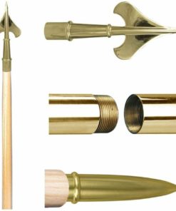 Guidon 8' Flagpole Set Brass