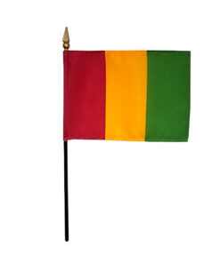 Guinea 4"x6" Stick Flag, Guinea Stick Flag, Guinea Miniature Flag