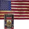 Heritage 3'x5' Cotton 50 Star Flag, Antiqued Colonial 50-Star US American Flag, 50 Star Tea Dyed Cotton, American Heritage Fifty Star Flag, Cotton Heritage 3' x 5' Flag