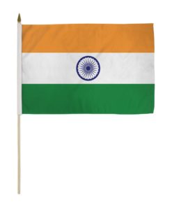 INDIA 12X18 INCH HANDHELD STICK FLAG