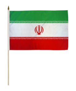 IRAN 12X18 INCH HANDHELD STICK FLAG