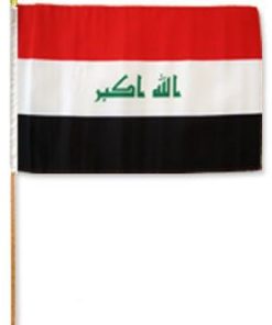 IRAQ 12X18 INCH HANDHELD STICK FLAG