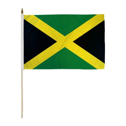 JAMAICA 12X18 INCH HANDHELD STICK FLAG