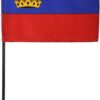 Liechtenstein 4"x6" Stick Flag, 4" x 6" Liechtenstein stick flag, Liechtenstein Miniature Flag, Liechtenstein Desktop Flag, Liechtenstein Classroom Flag