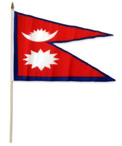 NEPAL 12X18 INCH HANDHELD STICK FLAG