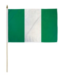 NIGERIA 12X18 HANDHELD STICK FLAG