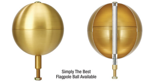 Ball toppers for flagpoles