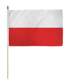 POLAND 12X18 INCH HANDHELD STICK FLAG