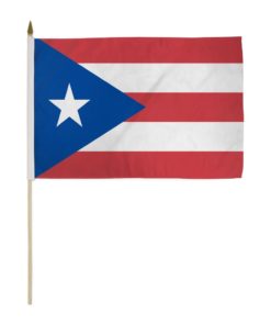 PUERTO RICO 12X18 INCH STICK FLAG