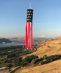 U.S. Stars & Stripes Embroidered Windsock