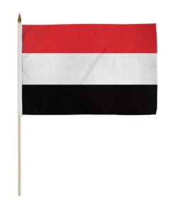 Yemen 12x18in Stick Flag, Yemen Stick Flag