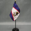 4 in. X 6 in. American Samoa Mounted on a 10 in. Black Staff with Gold Spear tip