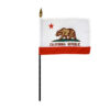 California 4"x6" Miniature Stick Flag