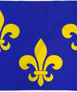 France Fleur De Lis 3'x5' Poly Flag, France Fleur De Lis 3 Blue 3'x5' Poly Flag