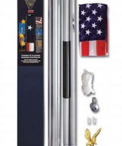 Aluminum 20' In-Ground Pole Kit, Flagpole Kit 20ft 20 ft inground flagpole