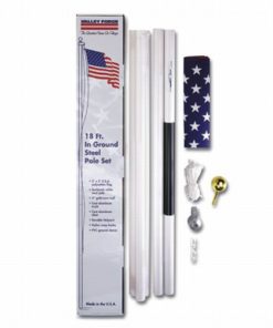 US Flag Steel In-Ground Pole Kit