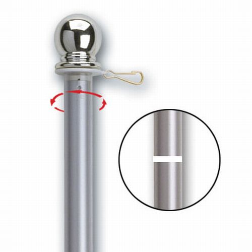 Aluminum 6ft Spinning FlagPole