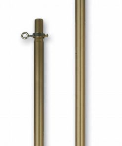 2-Piece Gold Aluminum Pole 7'x1"