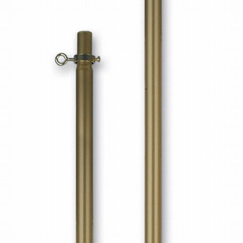 2-Piece Gold Aluminum Pole 7'x1"