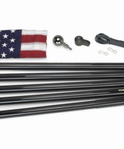 All American Series Black 18' Flagpole Set