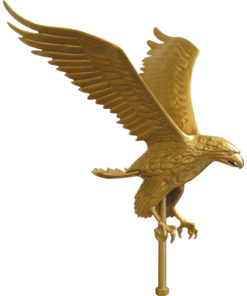 gold aluminum flying eagle flagpole ornament