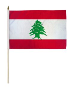 Lebanon 12"x18" Stick Flag, Lebanon Stick Flag