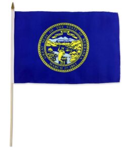 12x18in State Of Nebraska Stick Flag