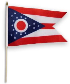 12x18in State Of Ohio Stick Flag