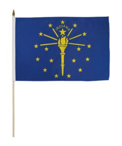 12x18in State Of Indiana Stick Flag