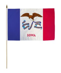 12x18in State Of Iowa Stick Flag