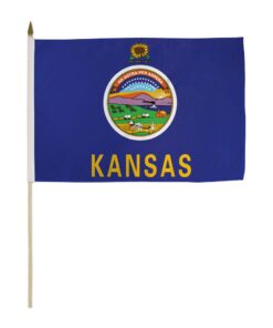 12x18in State Of Kansas Stick Flag