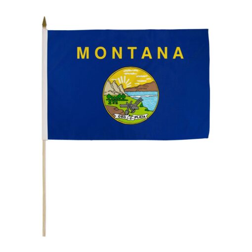 12x18in State Of Montana Stick Flag