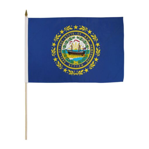 12x18in State Of New Hampshire Stick Flag