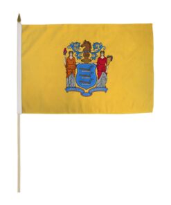 12x18in State Of New Jersey Stick Flag