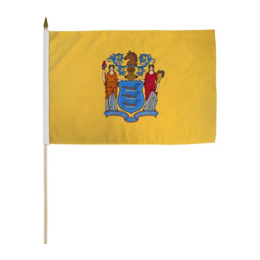 12x18in State Of New Jersey Stick Flag