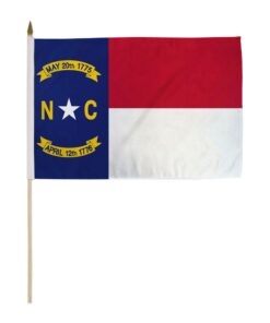 12x18in State Of North Carolina Stick Flag